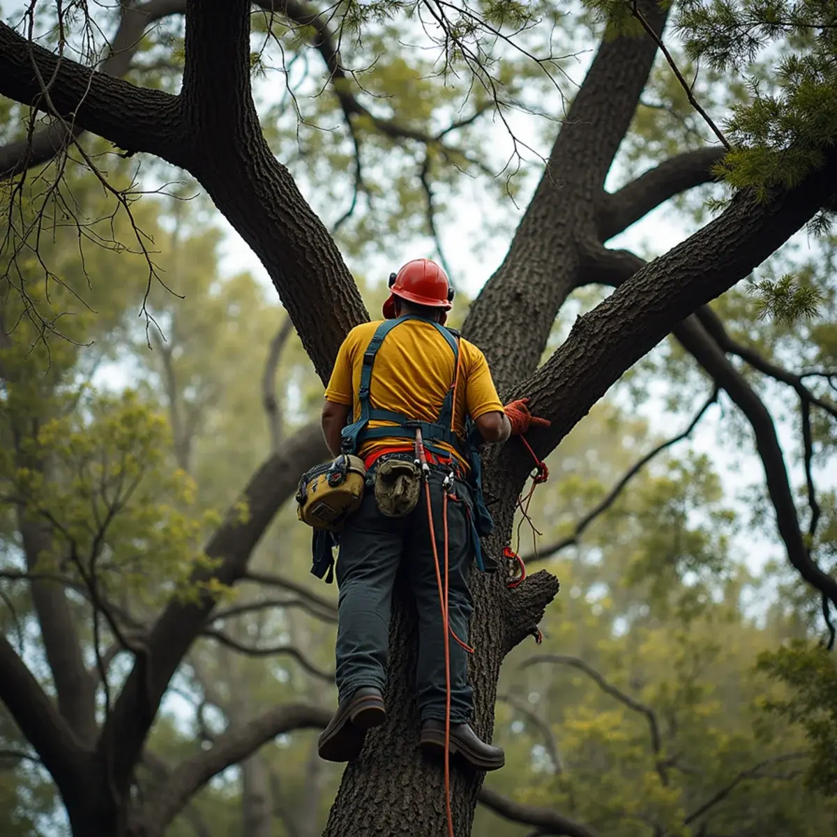 Canopy dieback at the tips, signs a tree needs to be removed