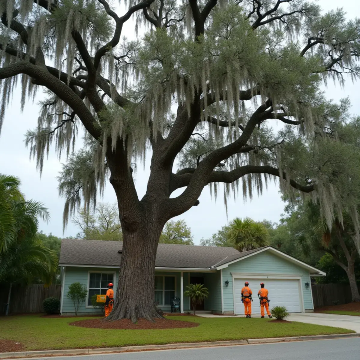 Aging laurel oak, signs a tree needs to be removed