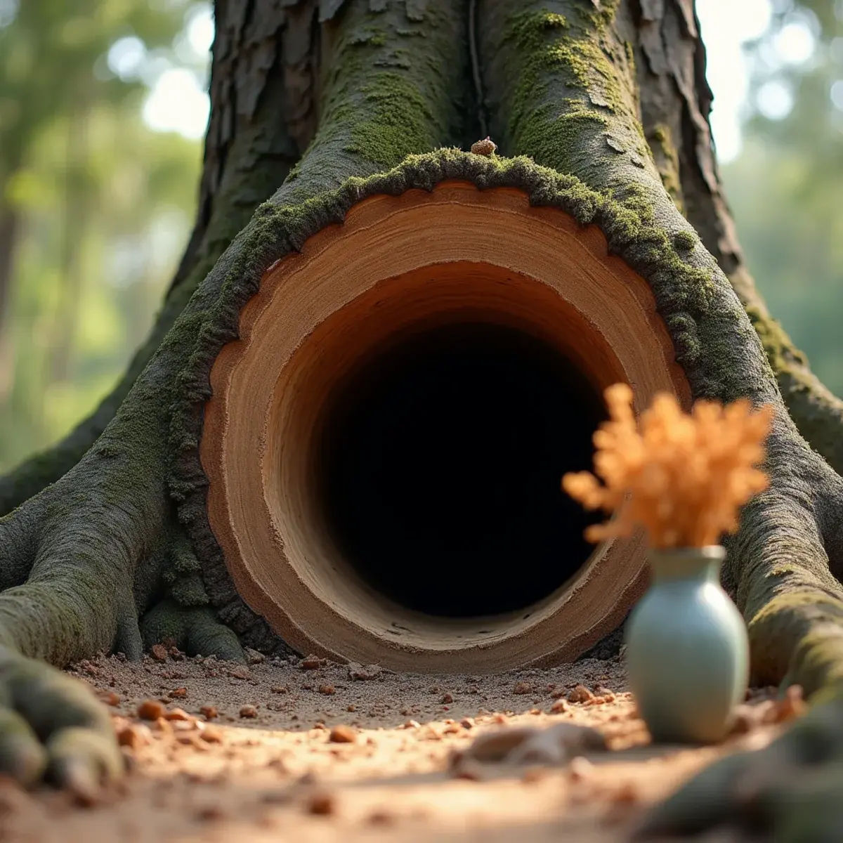 Hollow trunk cavity, signs a tree needs to be removed