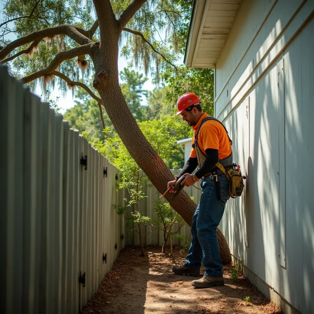 Tight lot rope work, tree service in Butler Beach, FL