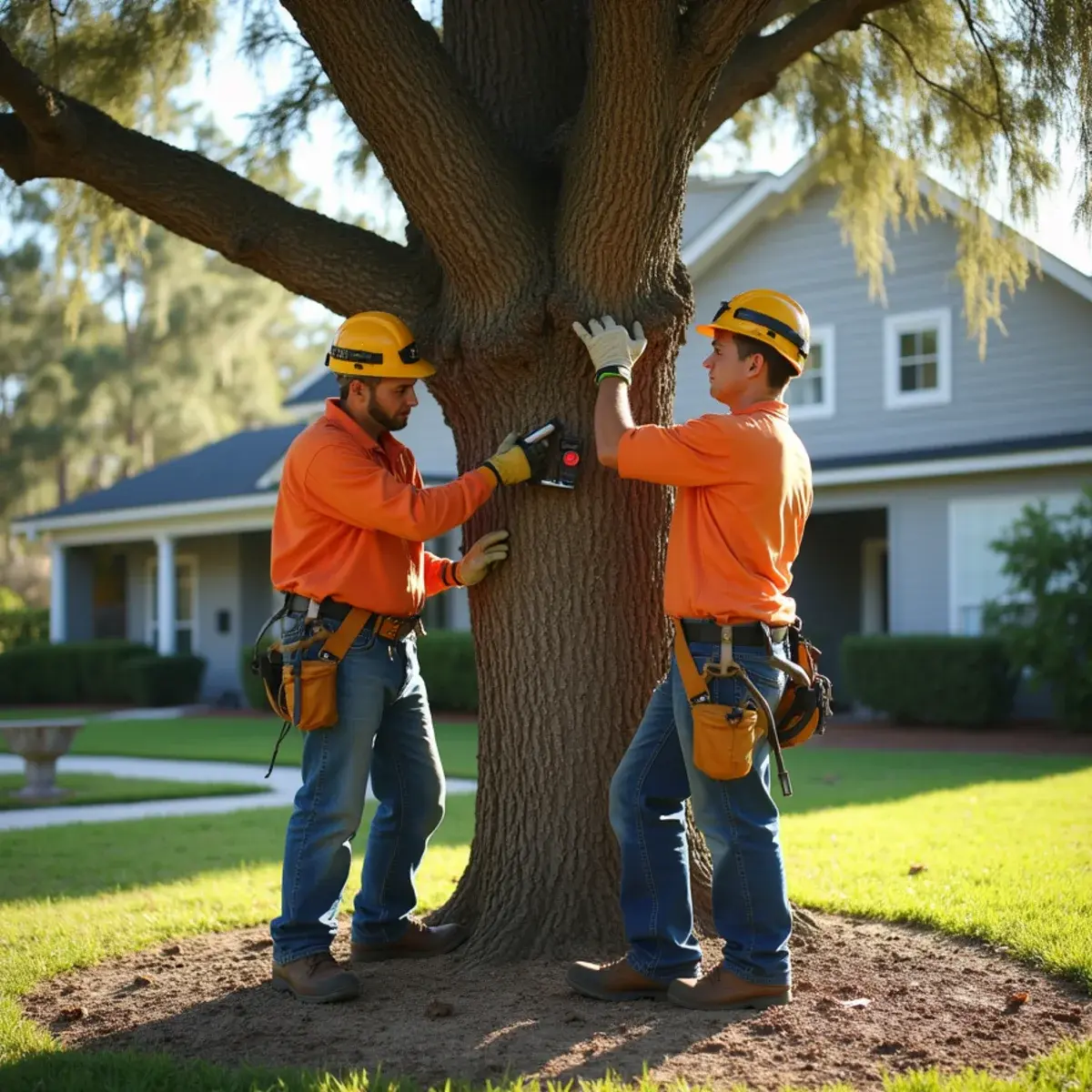 Young tree structural pruning, tree service in St. Johns, FL